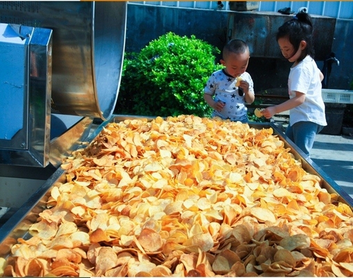 Linha de produção de chips de batata de processamento térmico de aço inoxidável 304 para produção em volume