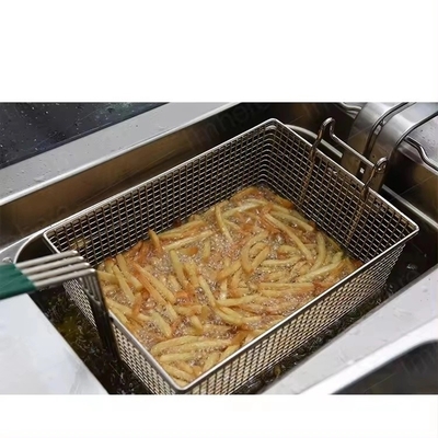 Restaurante de fast food Máquina de fritar peixe e frango de aço inoxidável com controle de botão