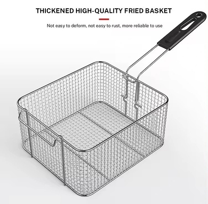 Fritadora industrial automática com comando de botões de aço inoxidável para produção de alimentos a granel