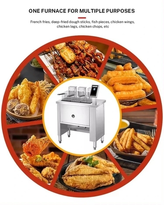 Máquina de fritura industrial de grande escala para produção de alimentos de qualidade comercial EPS 405X241X204mm