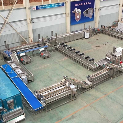 Linha de produção automática de batatas fritas e batatas fritas de 500 kg para produção rápida