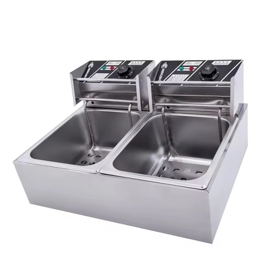 Máquina de fritura de misturador inteligente comercial com botão de modulação de controle e controle inteligente