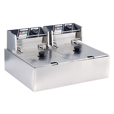 Equipamento de cozinha de cozinha pequena Máquina de fritura compacta com controle de botão comercial
