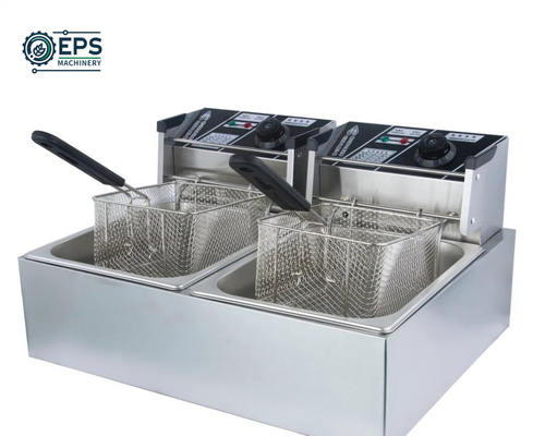 Equipamento de cozinha de cozinha pequena Máquina de fritura compacta com controle de botão comercial