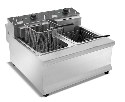 Máquina de fritura de cesto duplo de capacidade elétrica