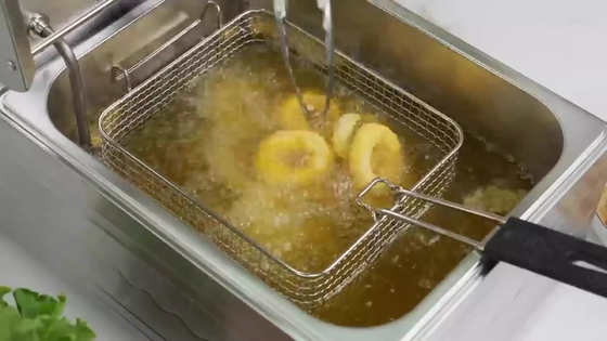 Máquina de fritura de cesto duplo de capacidade elétrica