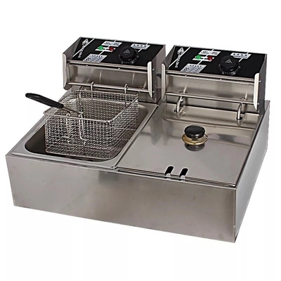 Máquina de fritura de cesto duplo de capacidade elétrica