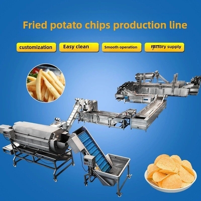 Máquina de processamento de batatas fritas totalmente automática com capacidade e produção de 500 kg