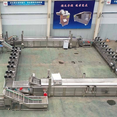 Máquina de processamento de batatas fritas totalmente automática com capacidade e produção de 500 kg