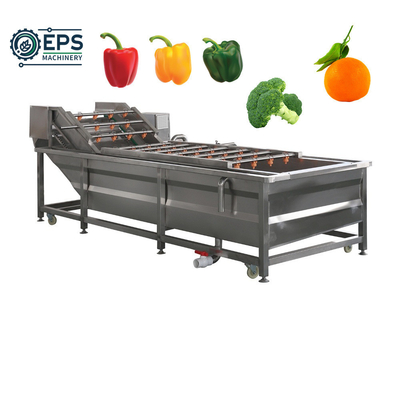 Lavadora de bolhas de capacidade personalizável para transformação industrial de frutas e vegetais
