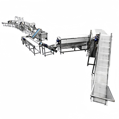 Processamento térmico 200kg Capacidade Linha de batatas fritas congeladas com grande sabor cru