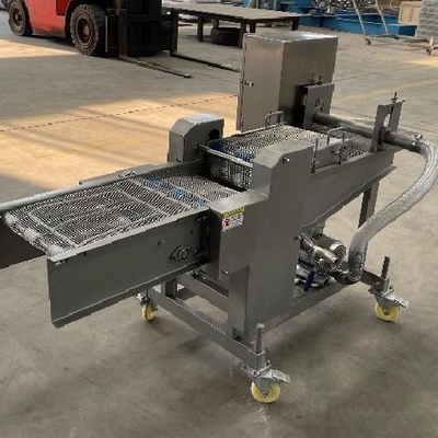 Máquina de revestimento automática de bateria de mergulho Tempura de 380 V para carnes, frutos do mar e vegetais