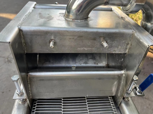 Máquina de moer carne e processamento térmico para mini bateria na linha de hambúrguer