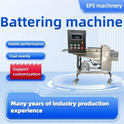 380V Tempura Food Battering Coating Machine para a Indústria de Alimentos Automático Grade Automático