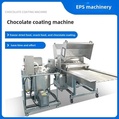 Máquina de revestimento automático de chocolate com processamento térmico para revestimento de marshmallows crocantes