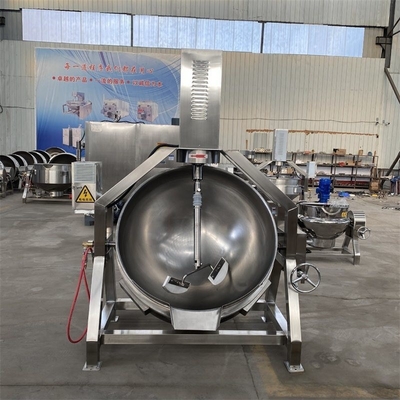 Inclinação de camada dupla de gás planetário aquecimento a vapor cozinhar chaleira de chaleira com agitador