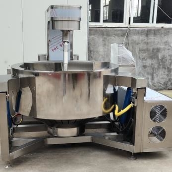 Caldeirão de grande capacidade, misturador automático de vegetais, chaleira de cozinha industrial de carne