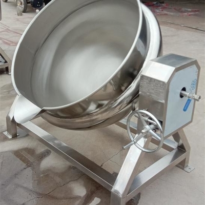 Caldeira de cozimento industrial de carne com grande capacidade e mistura automática