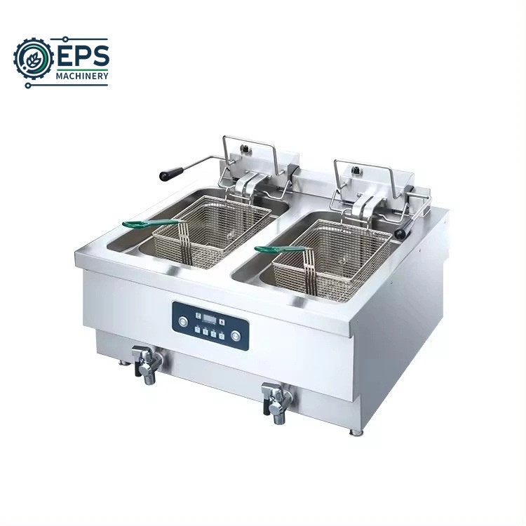 Máquina de Fritura de Restaurante Portátil Inteligente de Controle de Botões para Cozinha de Volume 3L-6L