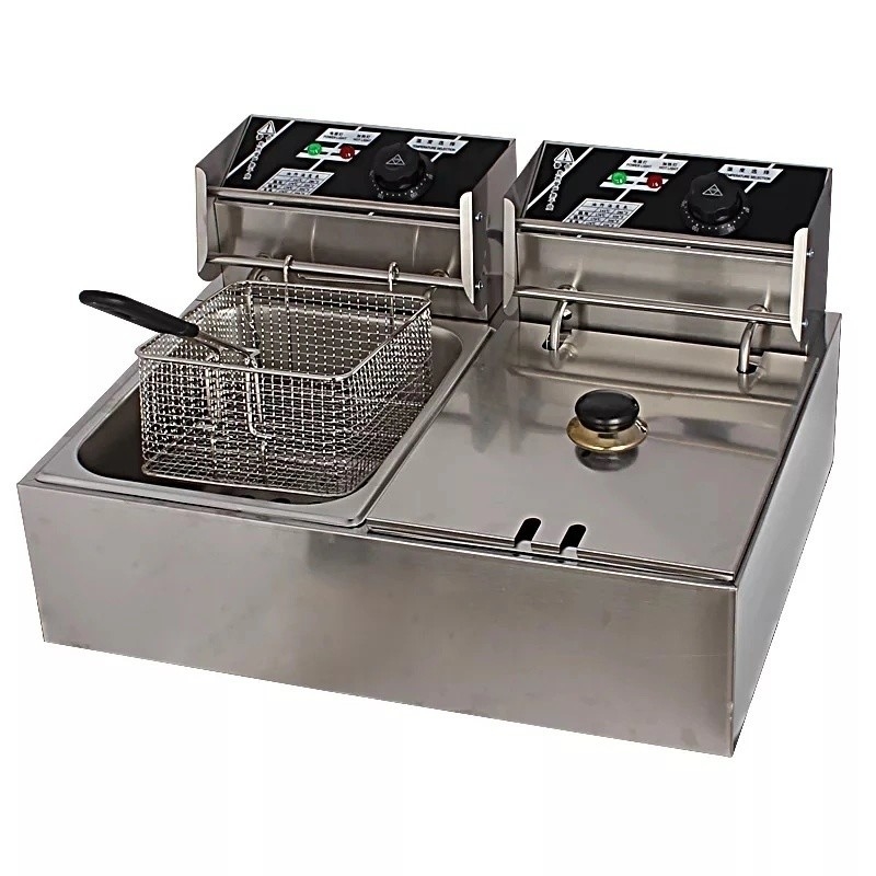 Máquina de fritura contínua para produção em volume utilizando a tecnologia Mod de controle de botões