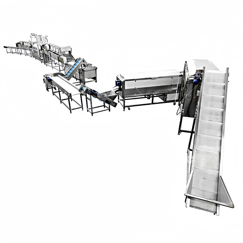 Equipamento de produção de batatas fritas congeladas para uma produção consistente no processamento térmico
