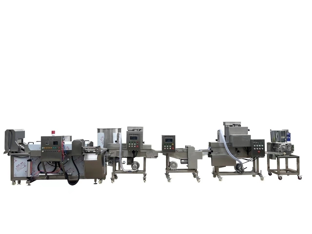 Linha de produção de hambúrgueres de 380 V e linha de processamento de carne com moedor de carne