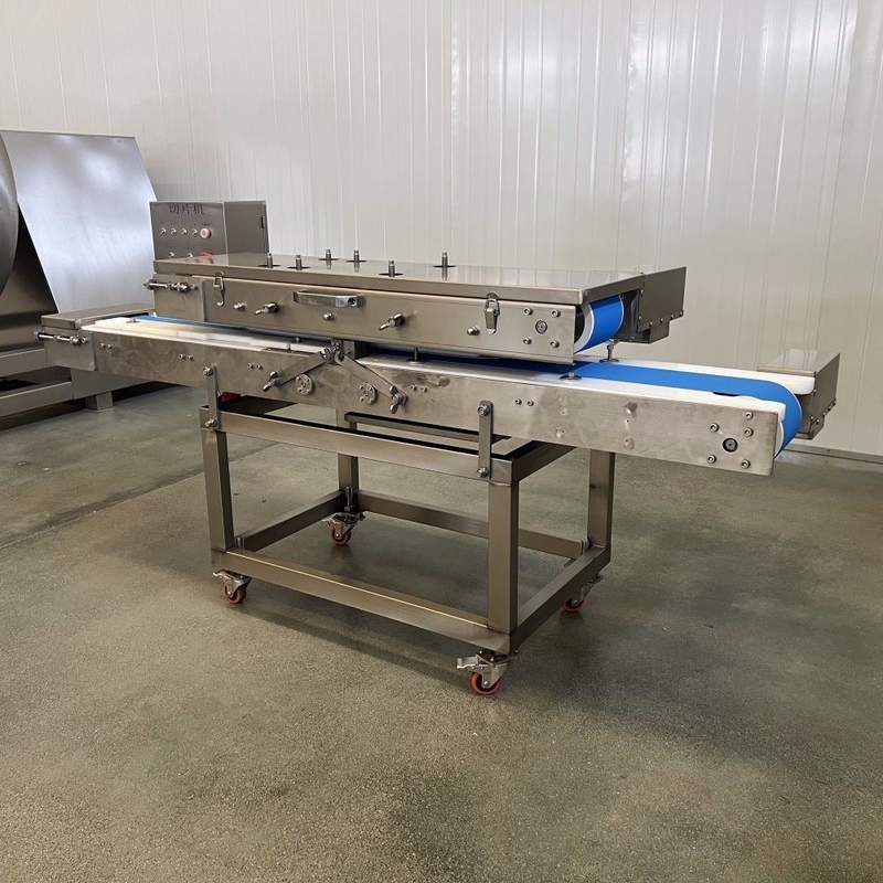 Cortador de carne de processamento térmico para cortar eficientemente salsichas de frango e mais