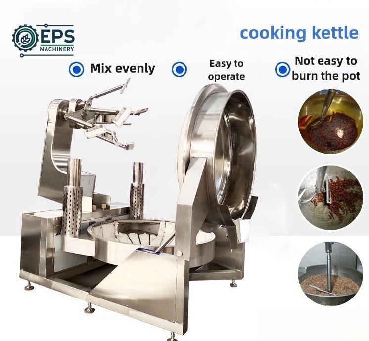 380V 1200*900*900 Cozinha de molho de caramelo Misturador de processamento de alimentos Agitador Cozinha aquecimento a gás